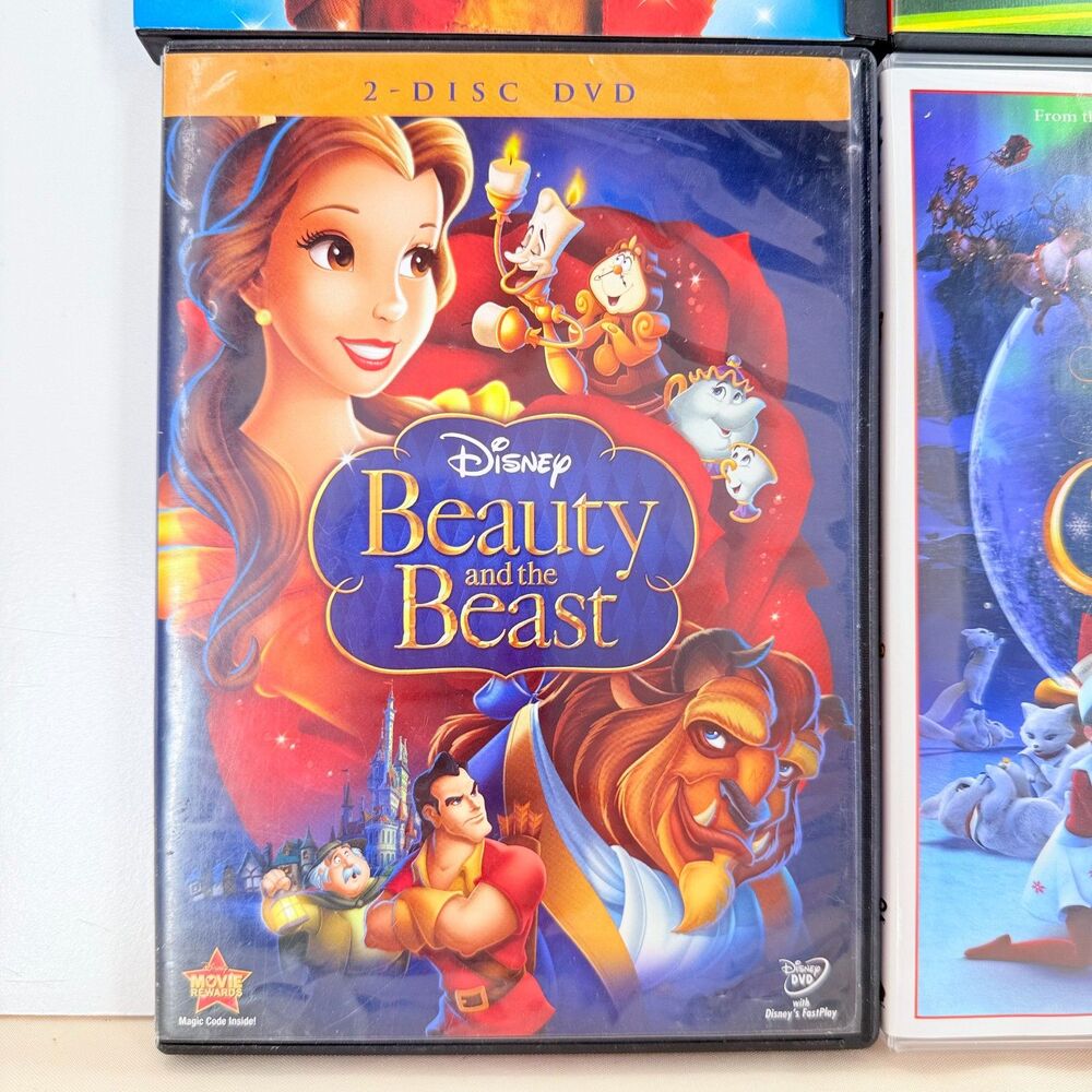 6 DVD Movie Lot Disney Beauty Beast Gremlins Cat Hat Pinocchio Family Kids - Picture 6 of 9